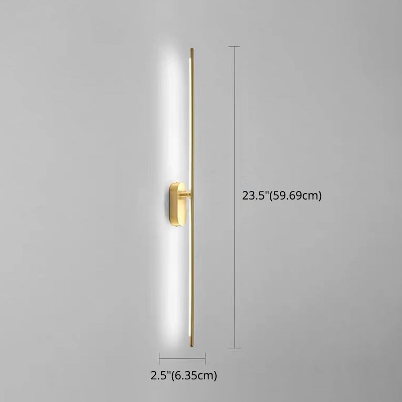 Camille Linear Metal Wall Sconce in Black and Brass