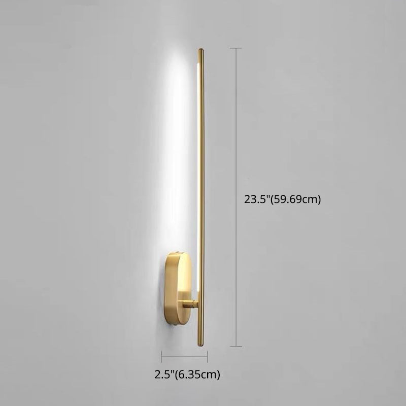 Camille Linear Metal Wall Sconce in Black and Brass