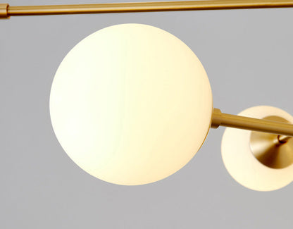 Gabrielle Post-Modern Gold & Black Glass Chandelier
