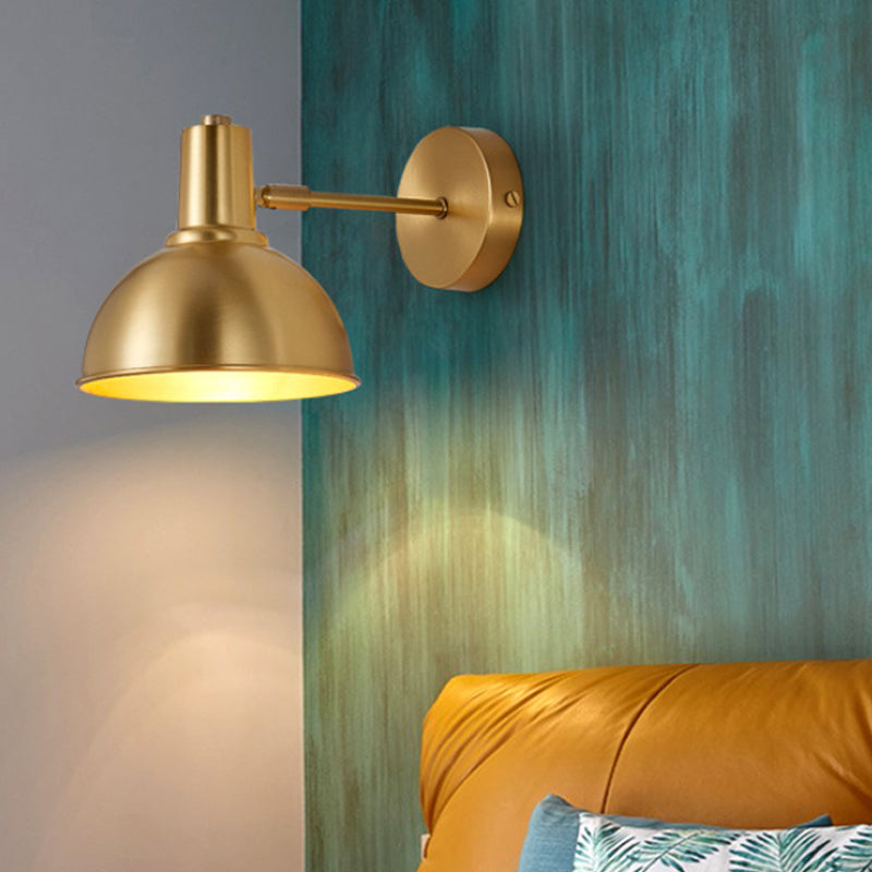 Clémence Brass Flared Dome Wall Reading Lamp