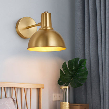 Clémence Brass Flared Dome Wall Reading Lamp