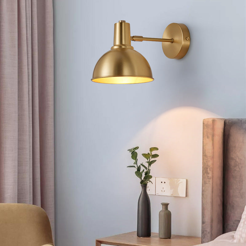 Clémence Brass Flared Dome Wall Reading Lamp