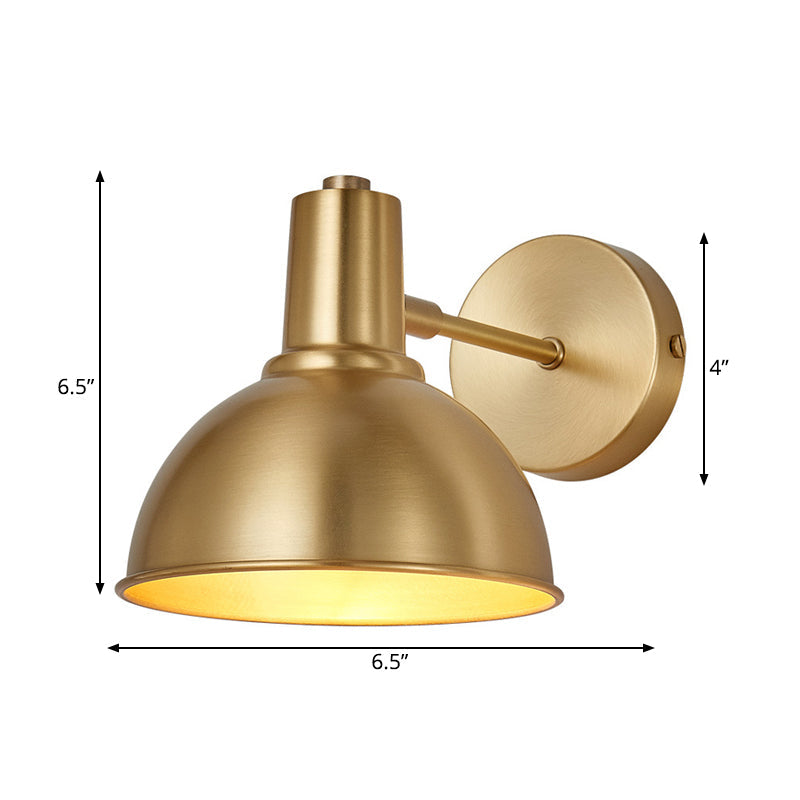 Clémence Brass Flared Dome Wall Reading Lamp