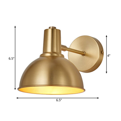 Clémence Brass Flared Dome Wall Reading Lamp