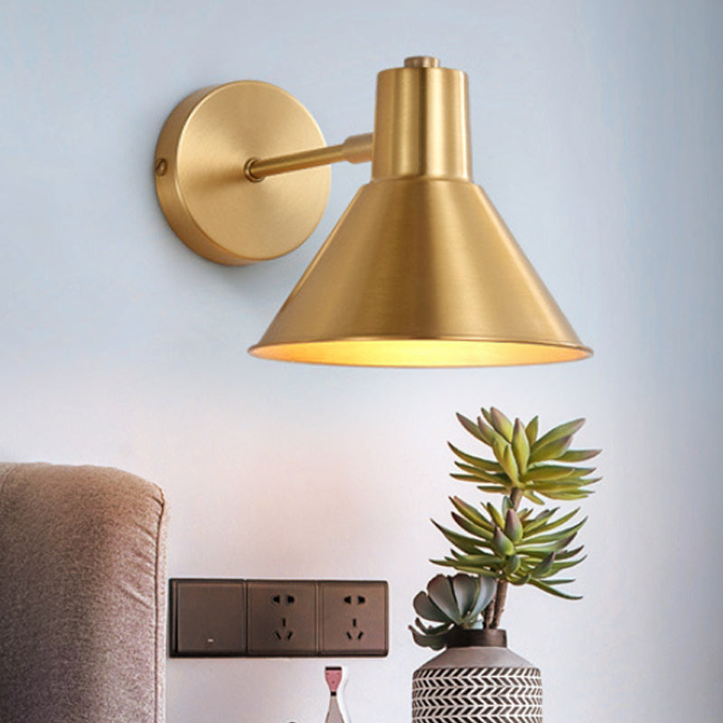 Clémence Brass Flared Dome Wall Reading Lamp