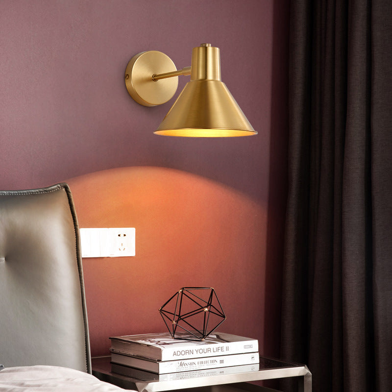 Clémence Brass Flared Dome Wall Reading Lamp