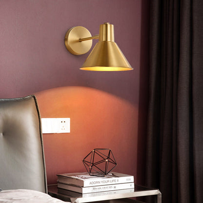Clémence Brass Flared Dome Wall Reading Lamp