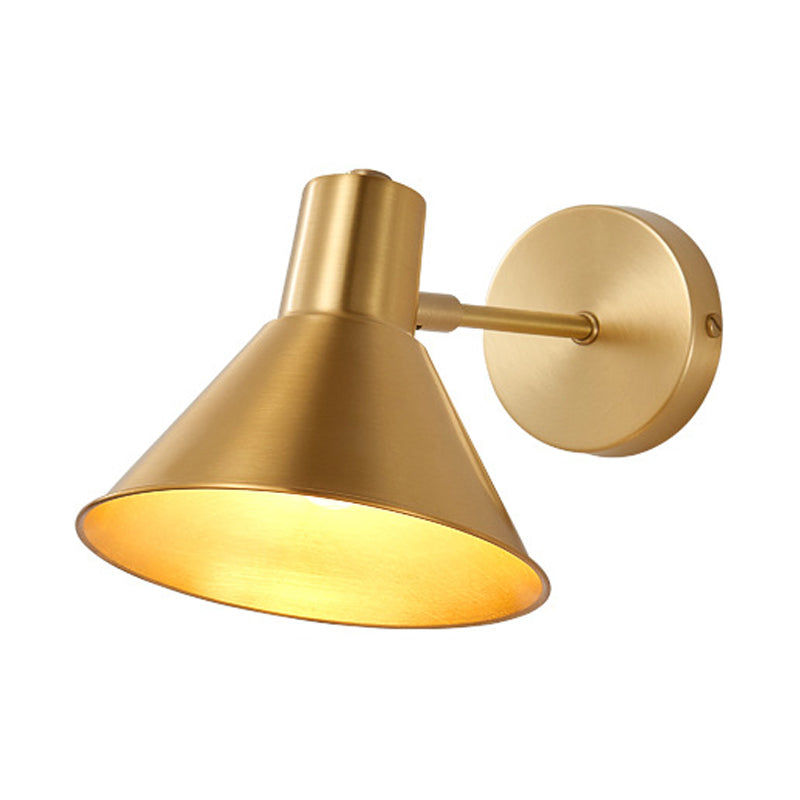 Clémence Brass Flared Dome Wall Reading Lamp