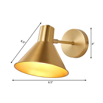 Clémence Brass Flared Dome Wall Reading Lamp