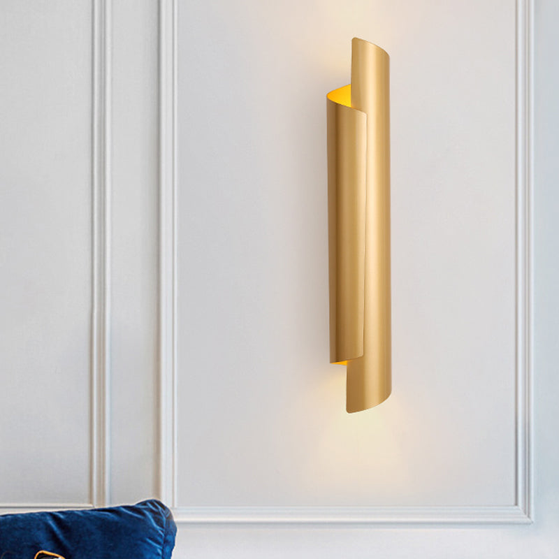 Valérie Scrolled Dual Light Wall Sconce Black/White/Gold