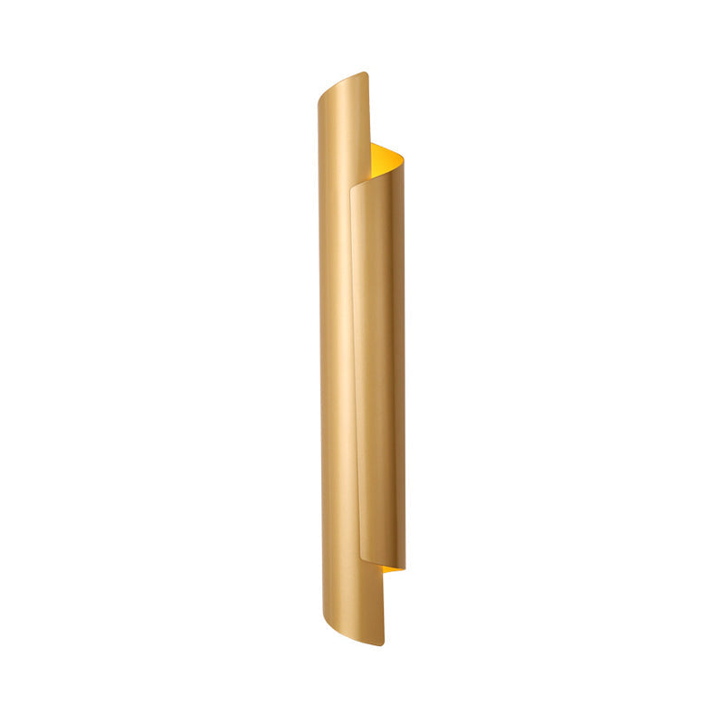 Isabelle Scrolled Wall Lamp with Black, White, and Gold Finish