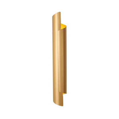 Isabelle Scrolled Wall Lamp with Black, White, and Gold Finish