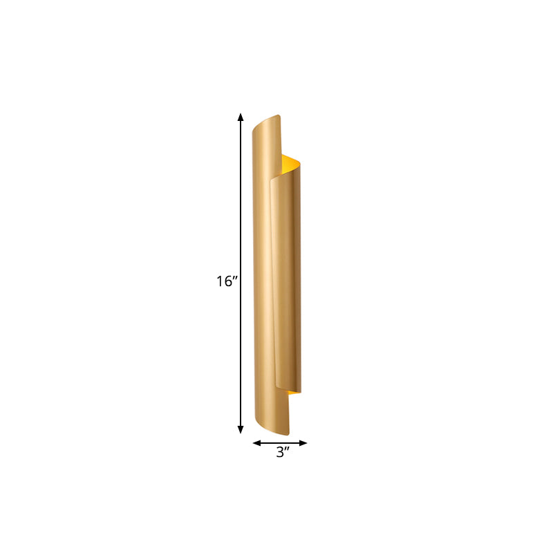 Isabelle Scrolled Wall Lamp with Black, White, and Gold Finish