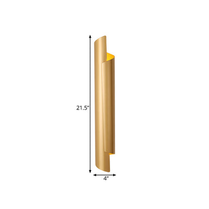 Isabelle Scrolled Wall Lamp with Black, White, and Gold Finish