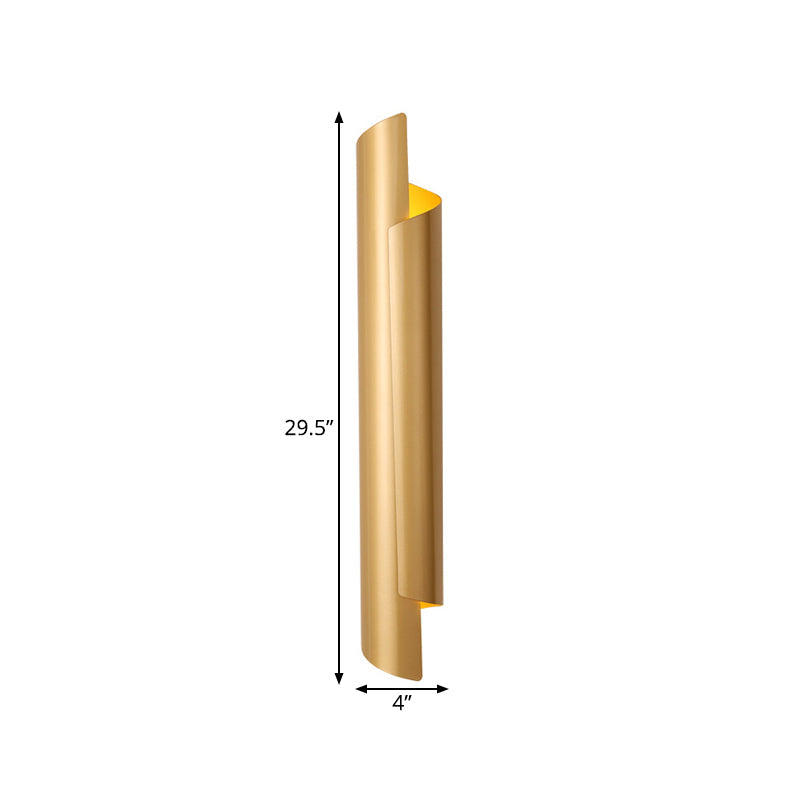 Isabelle Scrolled Wall Lamp with Black, White, and Gold Finish