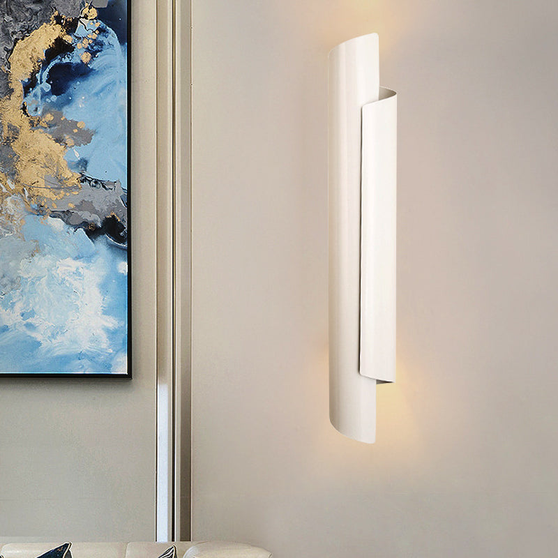 Valérie Scrolled Dual Light Wall Sconce Black/White/Gold