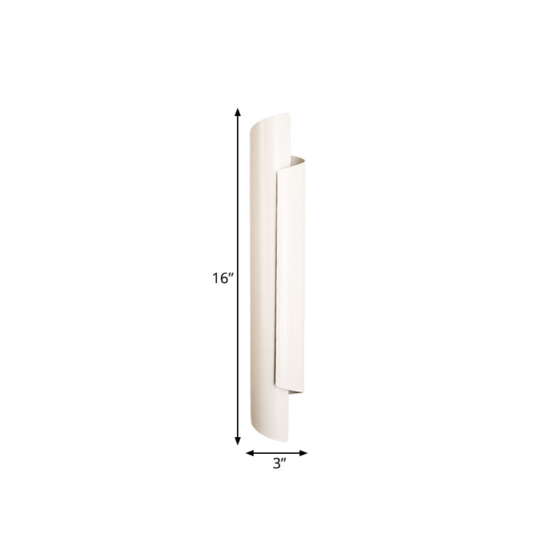 Isabelle Scrolled Wall Lamp with Black, White, and Gold Finish