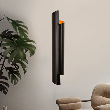 Isabelle Scrolled Wall Lamp with Black, White, and Gold Finish