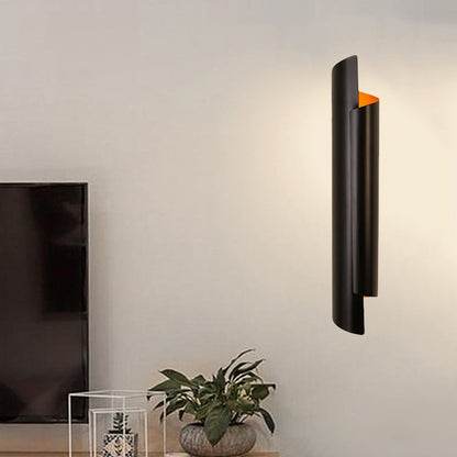 Isabelle Scrolled Wall Lamp with Black, White, and Gold Finish