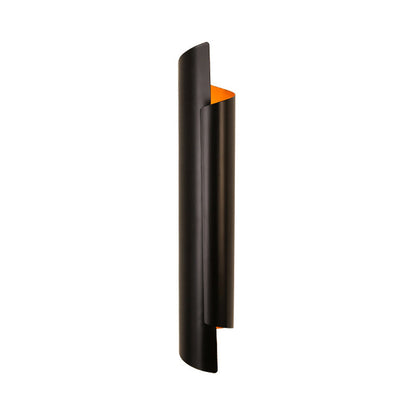 Isabelle Scrolled Wall Lamp with Black, White, and Gold Finish