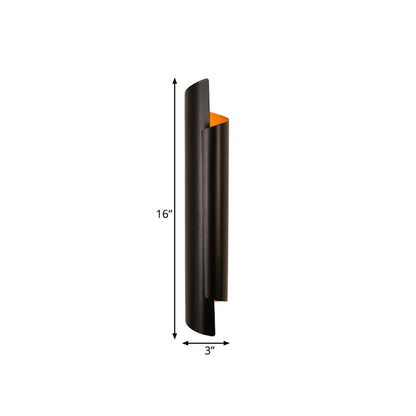 Isabelle Scrolled Wall Lamp with Black, White, and Gold Finish