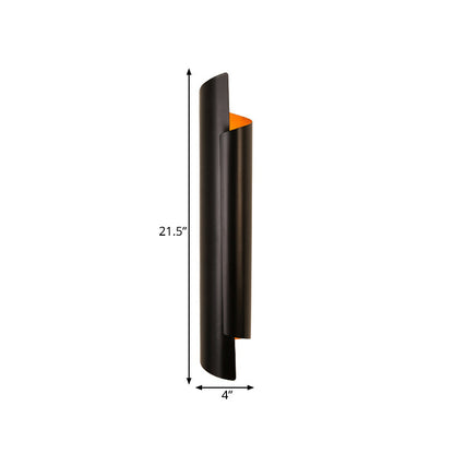 Isabelle Scrolled Wall Lamp with Black, White, and Gold Finish