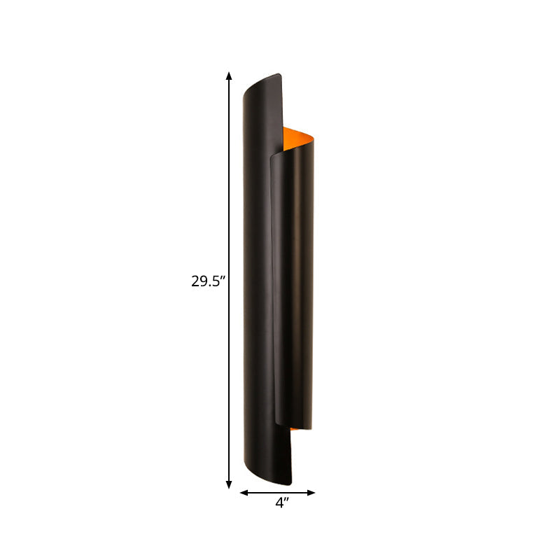Isabelle Scrolled Wall Lamp with Black, White, and Gold Finish