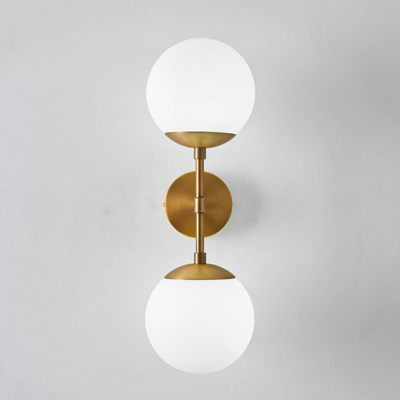 Sophie Brass Double Globe Wall Light Sconce