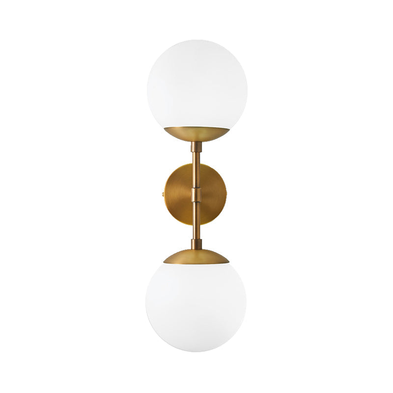 Sophie Brass Double Globe Wall Light Sconce