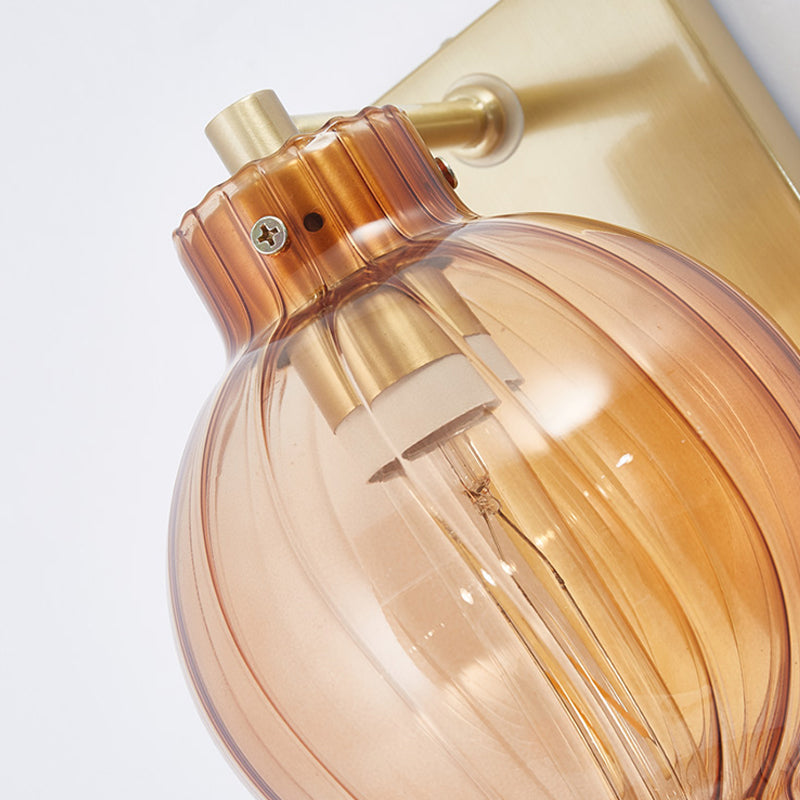 Vivienne Sphere Wall Lamp with Glass Shade and Tassel Knot