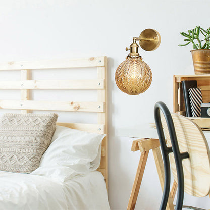 Margaux Geometric Wall Lamp with Prismatic Glass and Brass Finish