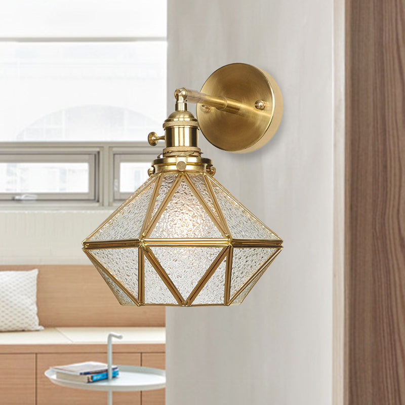 Isabelle Prismatic Glass Geometric Wall Sconce Brass