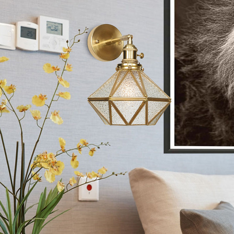 Isabelle Prismatic Glass Geometric Wall Sconce Brass