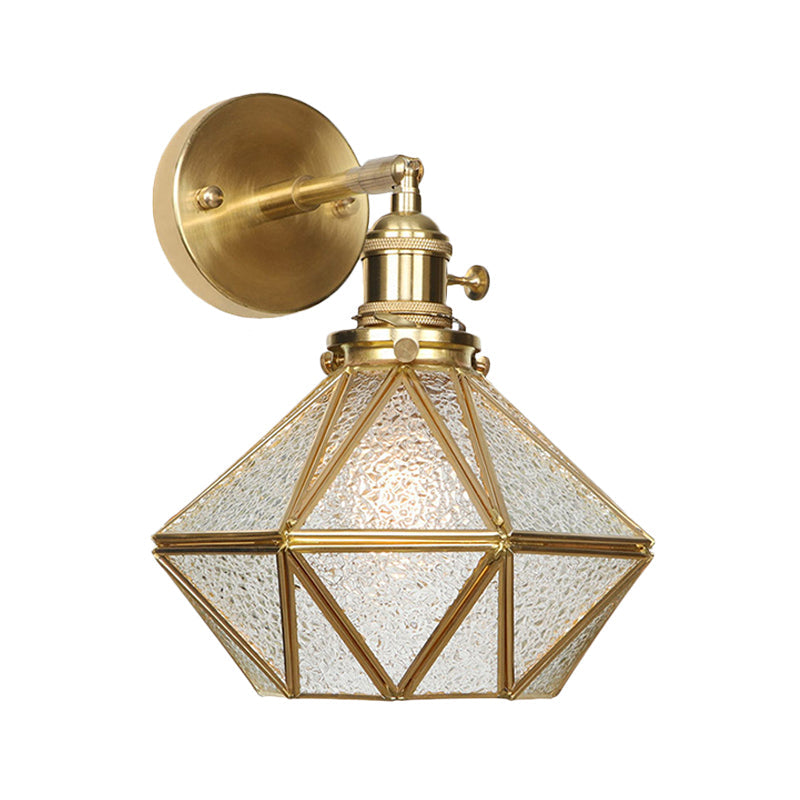 Isabelle Prismatic Glass Geometric Wall Sconce Brass