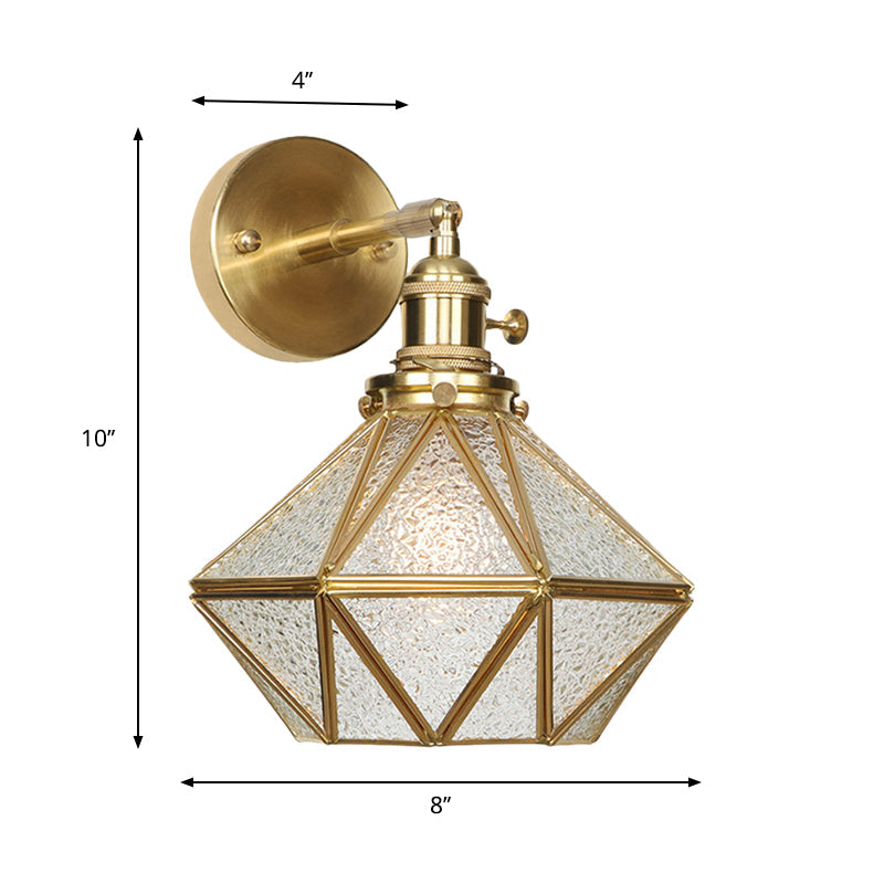 Isabelle Prismatic Glass Geometric Wall Sconce Brass