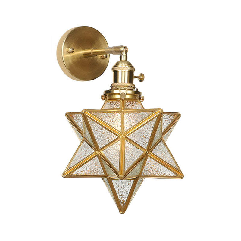 Isabelle Prismatic Glass Geometric Wall Sconce Brass
