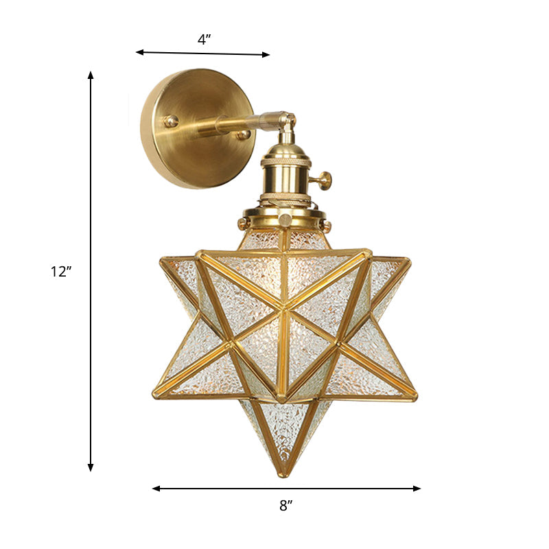 Isabelle Prismatic Glass Geometric Wall Sconce Brass