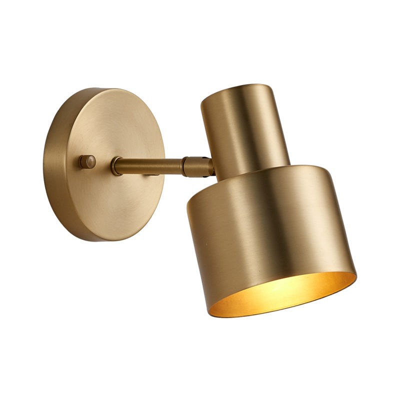 Florence Brass Cylinder Wall Vanity LED Sconce