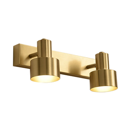 Florence Brass Cylinder Wall Vanity LED Sconce