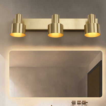 Florence Brass Cylinder Wall Vanity LED Sconce