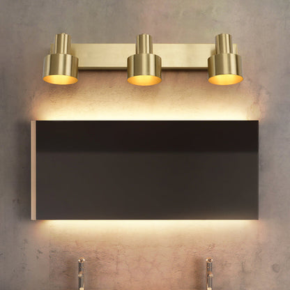 Florence Brass Cylinder Wall Vanity LED Sconce