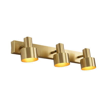 Florence Brass Cylinder Wall Vanity LED Sconce