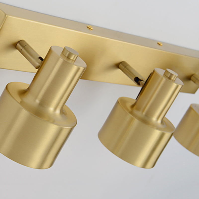 Florence Brass Cylinder Wall Vanity LED Sconce
