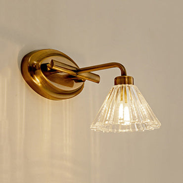 Éloise Cone Vanity Wall Lamp Brass Metal LED Lighting
