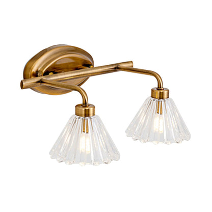 Éloise Cone Vanity Wall Lamp Brass Metal LED Lighting
