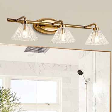 Éloïse Cone Vanity Wall Lamp – Brass Metal, 1–3 Bulbs