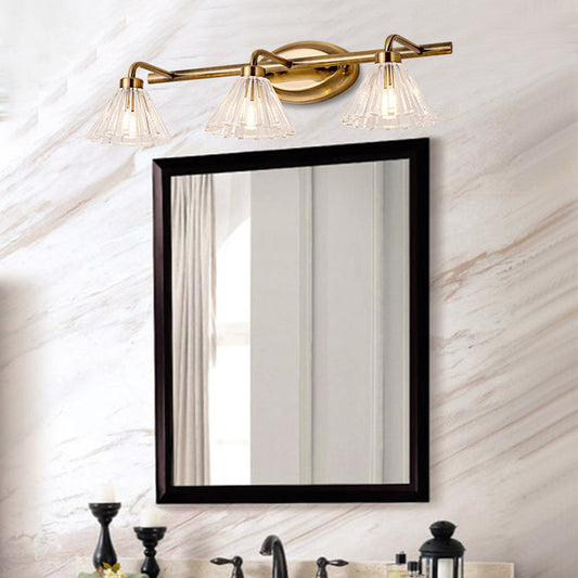 Éloise Cone Vanity Wall Lamp Brass Metal LED Lighting
