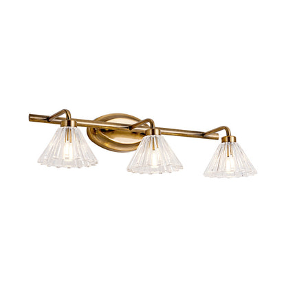 Éloïse Cone Vanity Wall Lamp – Brass Metal, 1–3 Bulbs