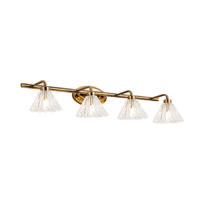 Éloïse Cone Vanity Wall Lamp – Brass Metal, 1–3 Bulbs