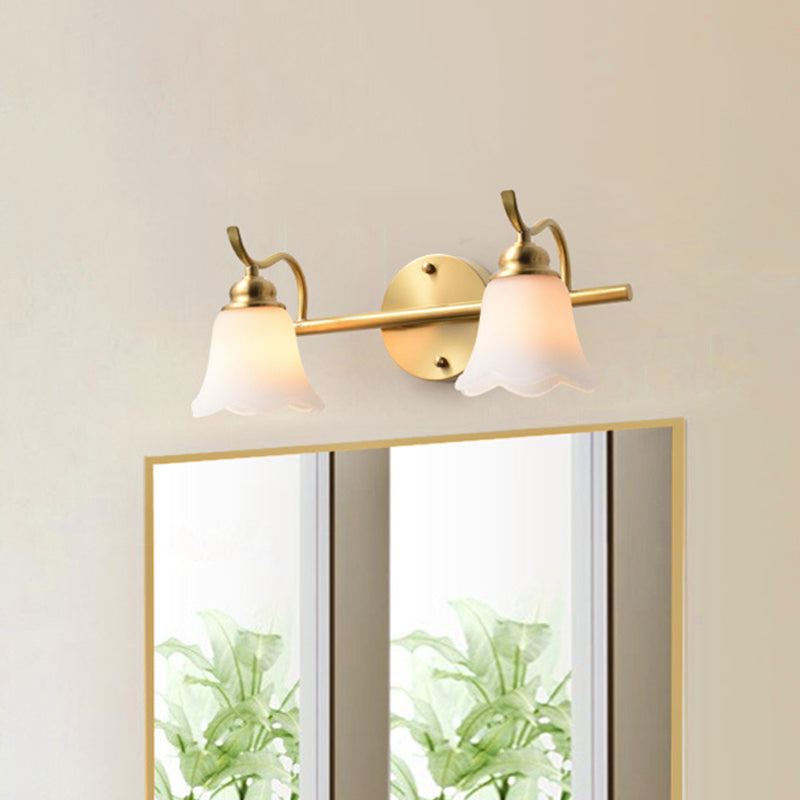 Sophie Flower Bathroom Wall Vanity Light Metal and Brass LED Sconce